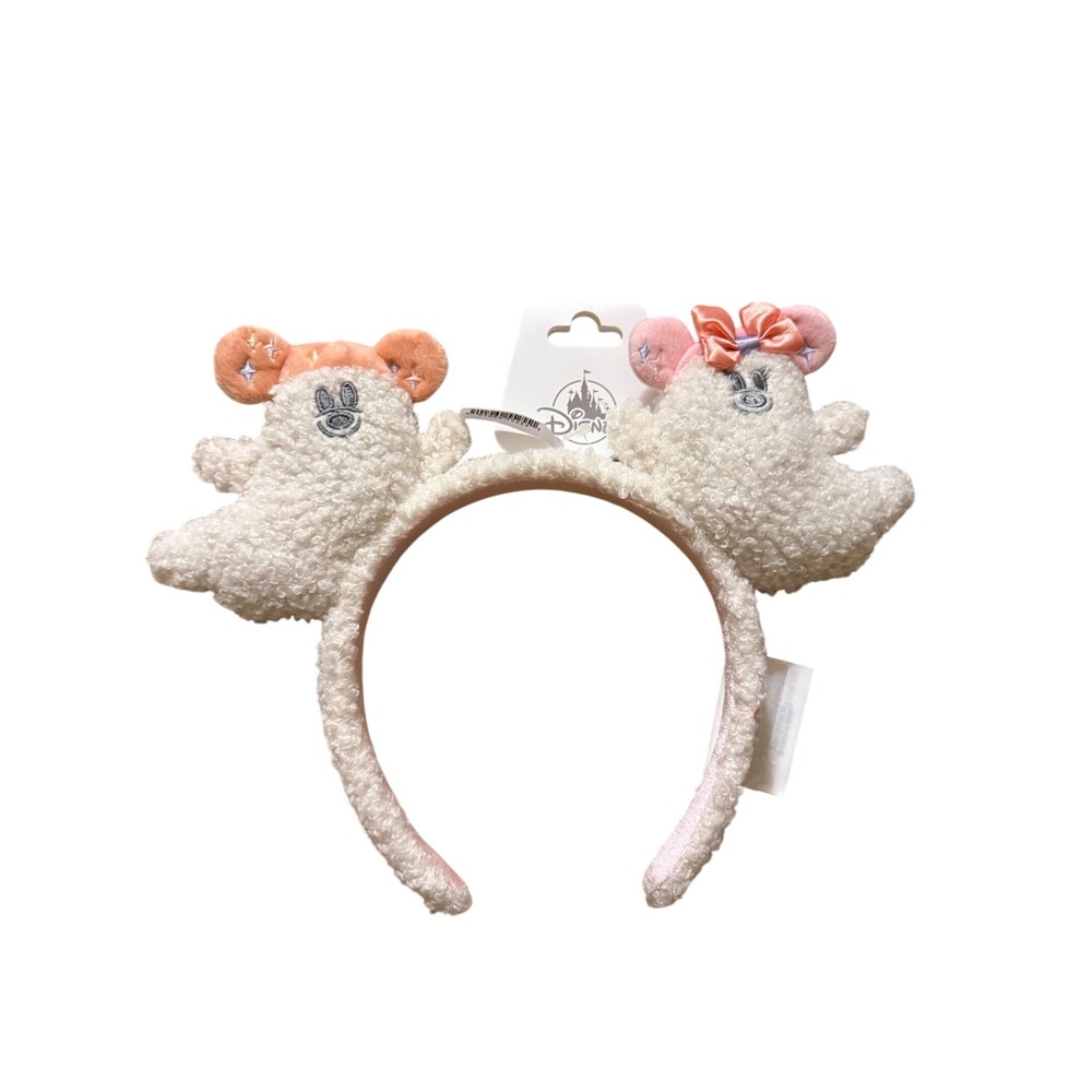 Disney Parks 2026 Mickey Minnie Cutie Ghost Ear Headband Halloween NWT